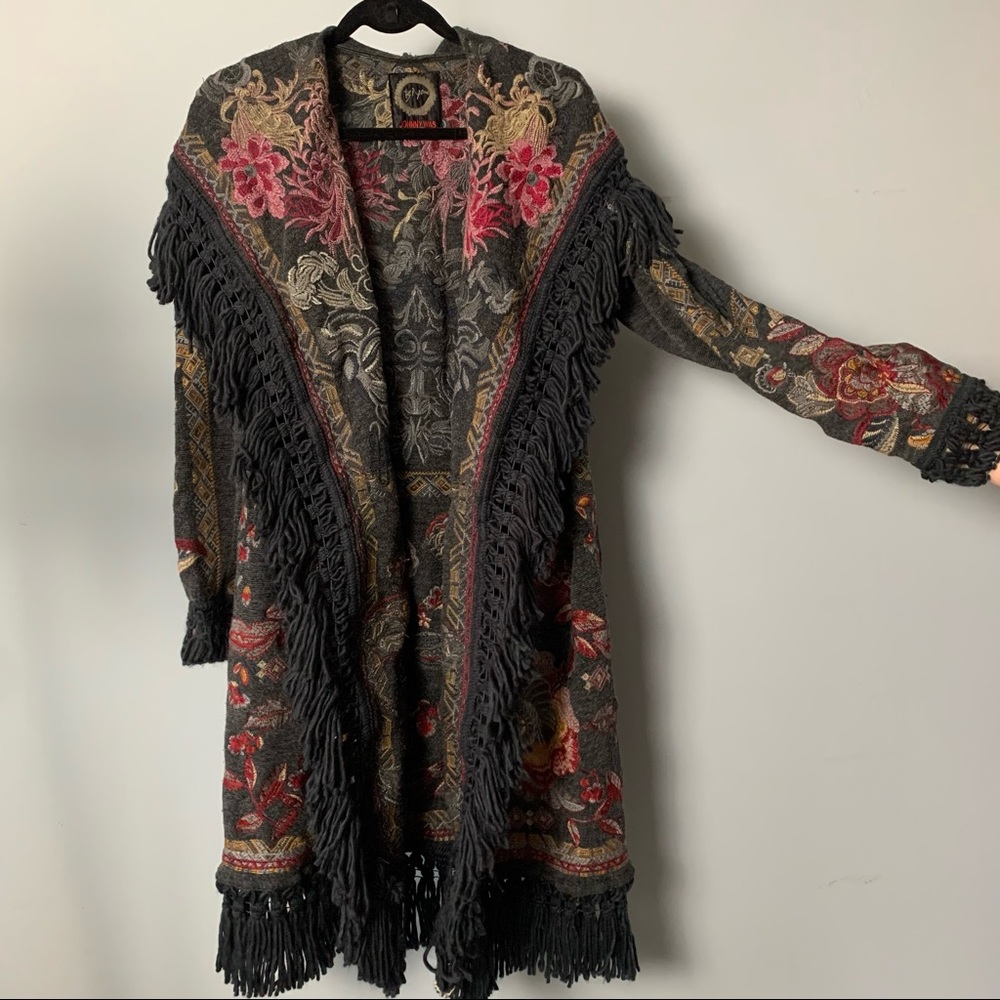 JOHNNY WAS BIYA FRINGE DUSTER!!!